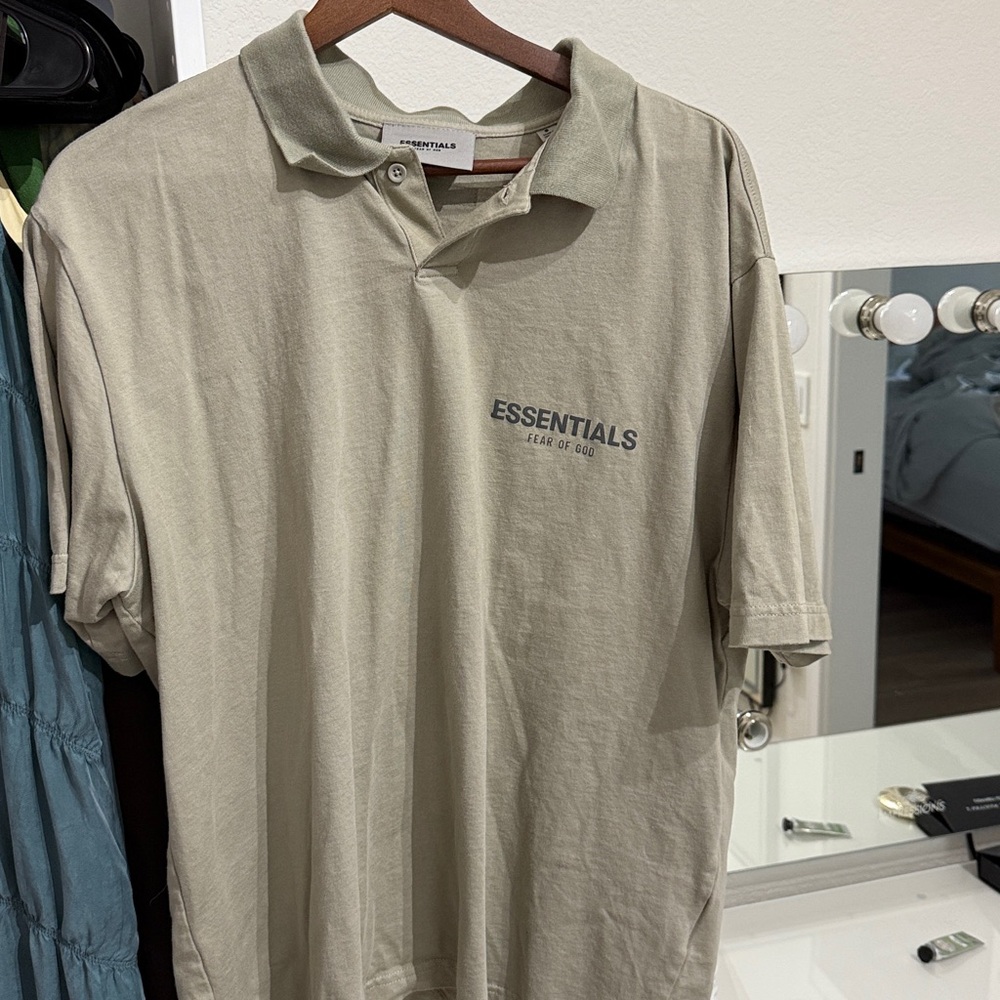 Essentials Men's Light Tan Polo Shirt